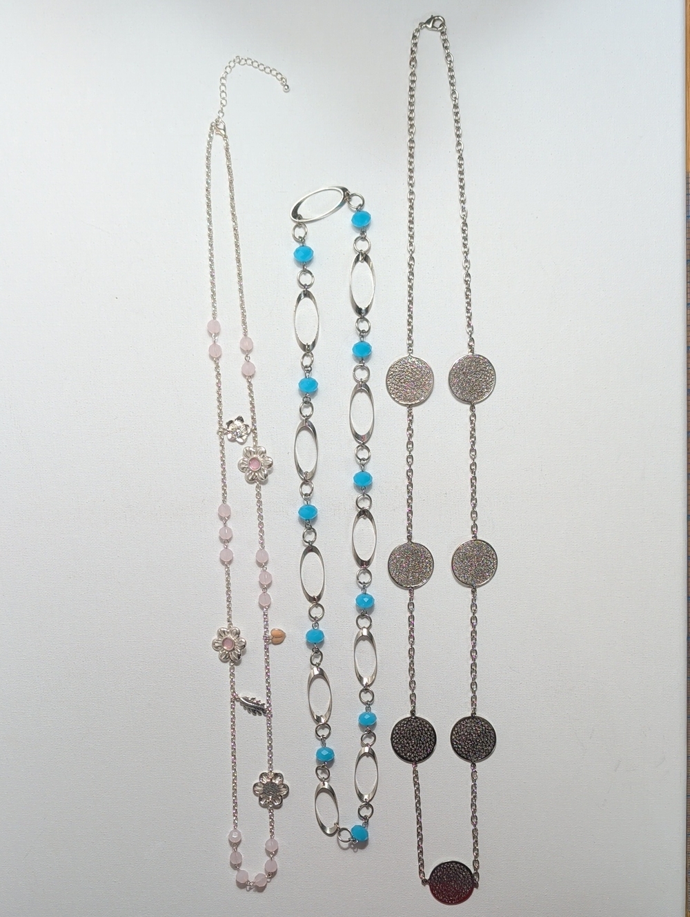 Silver Tone Layering Necklaces Bundle (Set Of 3)